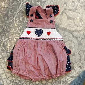 NWT Lil Cactus Bubble Romper July 4 Patriotic 18-24 months